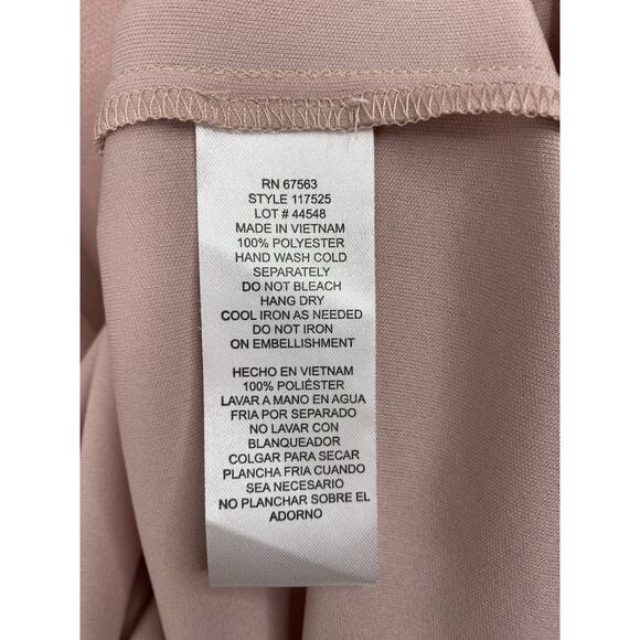 Ignite Evenings Women's Size 14 Dress Mother of the Bride Pink Tiered Chiffon - Picture 8 of 9